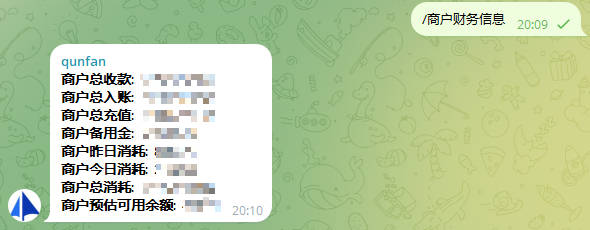 QF tgbot user financial information